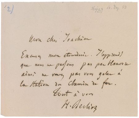 Lot #725 Hector Berlioz Handwritten Letter Signed - Image 1
