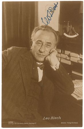 Lot #756 Leo Blech Signed Photograph - Image 1