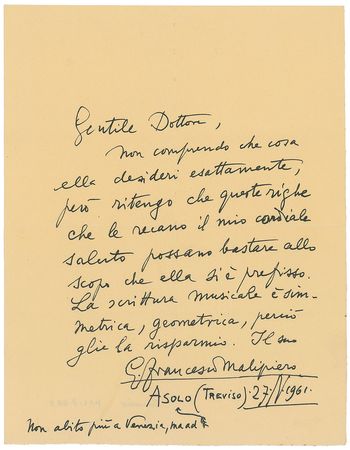 Lot #772 Gian Francesco Malipiero - Image 1