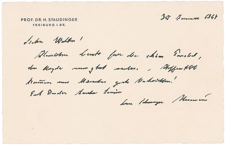 Lot #349 Hermann Staudinger Handwritten Letter Signed - Image 1
