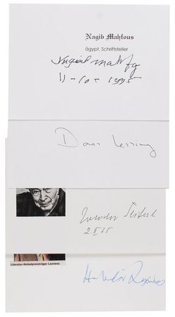 Lot #708 Nobel Prize Winners Signature - Image 1
