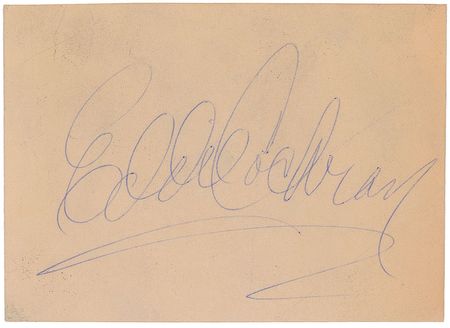 Lot #830 Eddie Cochran and the Holly Twins Signature - Image 1