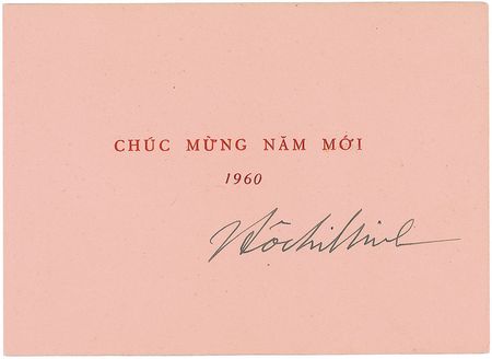 Lot #217 Ho Chi Minh: Exceedingly rare autograph of North Vietnam’s first president - Image 1
