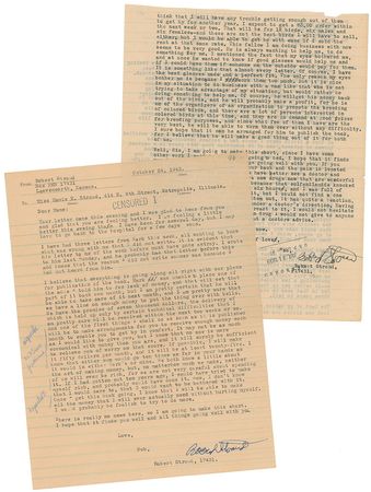 Lot #351 Robert Stroud Typed Letters Signed - Image 1