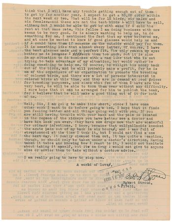 Lot #351 Robert Stroud Typed Letters Signed - Image 4