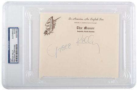 Lot #931 Grace Kelly Signature - Image 2