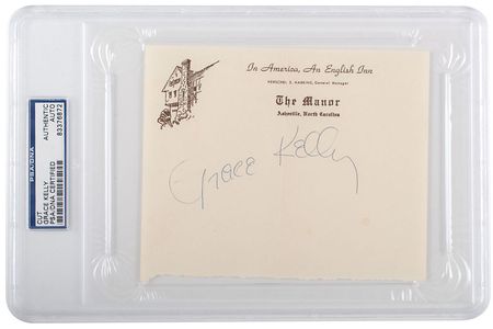 Lot #931 Grace Kelly Signature - Image 1