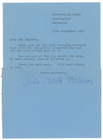 Lot #686 Agatha Christie Typed Letter Signed - Image 2