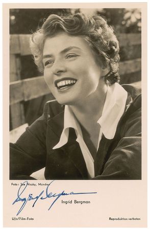 Lot #911 Ingrid Bergman Signed Photograph - Image 1