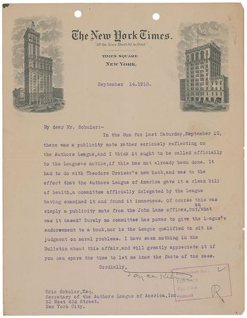 Lot #698 Joyce Kilmer Typed Letter Signed - Image 2