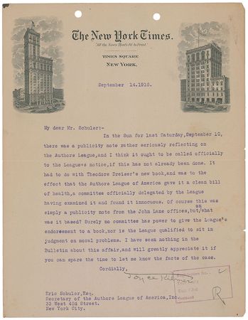 Lot #698 Joyce Kilmer Typed Letter Signed - Image 1