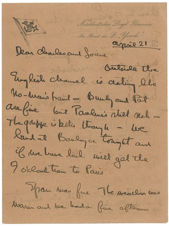 Lot #645 Ernest Hemingway: ?The Tuna have left Vigo,? as ?Pappa? boats along the Spanish coast: ?They migrate like Kingfish?How big are your Tarpan now?? - Image 1