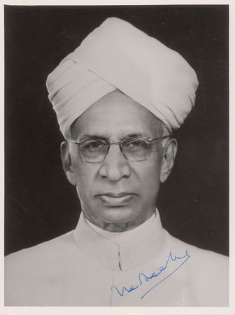 Lot #344 Sarvepalli Radhakrishnan Signed Photograph - Image 1