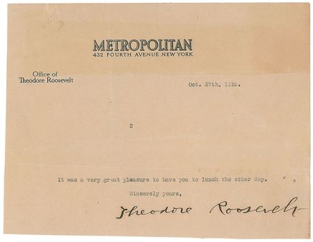 Lot #78 Theodore Roosevelt Partial Typed Letter Signed - Image 2