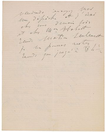Lot #761 Cesar Franck Handwritten Letter Signed - Image 2
