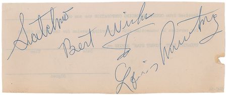 Lot #815 Louis Armstrong Signature - Image 2