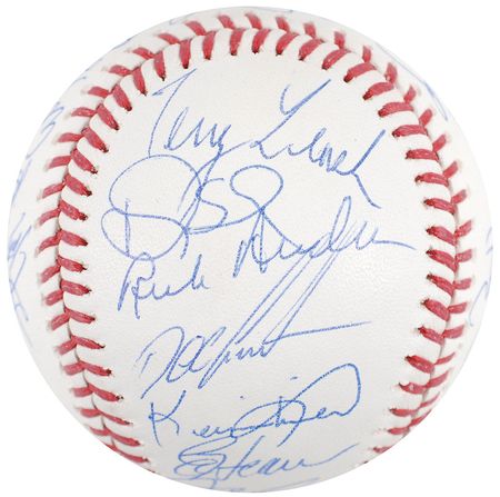 Lot #1017 NY Mets: 1986 Baseball - Image 1