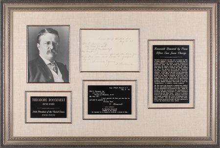 Lot #34 Theodore Roosevelt: Following the Battle of San Juan Hill, the national hero receives a thoughtful poem - Image 1