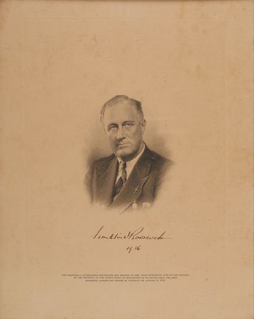 Lot #47 Franklin D. Roosevelt Engraving - Image 1