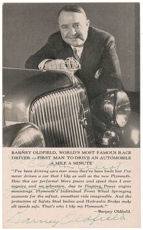 Lot #1018 Barney Oldfield Signed Photograph - Image 2