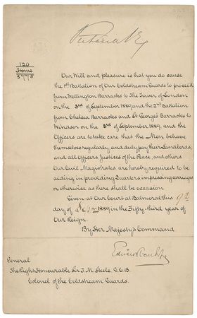 Lot #342 Queen Victoria Signed Document - Image 1