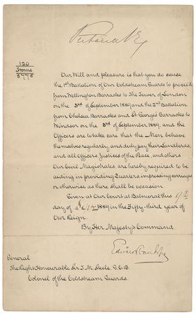 Lot #342 Queen Victoria Signed Document - Image 2