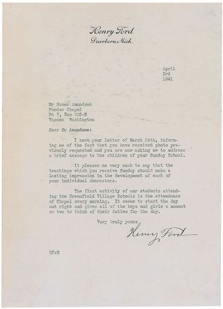 Lot #176 Henry Ford Typed Letter Signed - Image 2