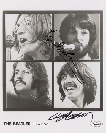 Lot #796 Beatles: McCartney and Harrison Signed Photograph - Image 1