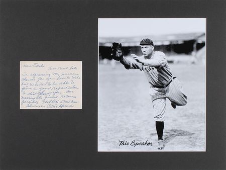 Lot #986 Tris Speaker Handwritten Letter Signed - Image 2