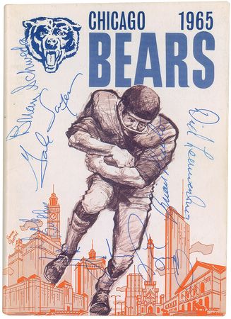 Lot #965 Chicago Bears: Fabulous 1960s yearbook featuring Halas, Butkus, Sayers, and the rare Piccolo - Image 1