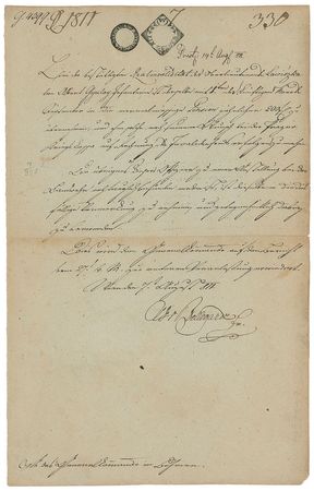 Lot #407 Heinrich von Bellegarde Signed Letter - Image 1