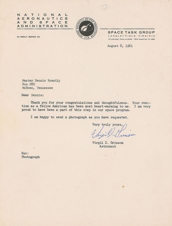 Lot #470 Gus Grissom: ?I am very proud to have been a part of this step in our space program? - Image 2