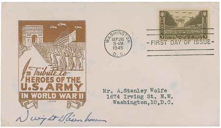 Lot #56 Dwight D. Eisenhower First Day Cover - Image 2