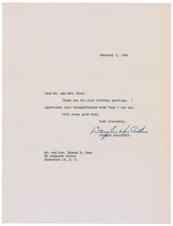 Lot #433 Douglas MacArthur - Image 1