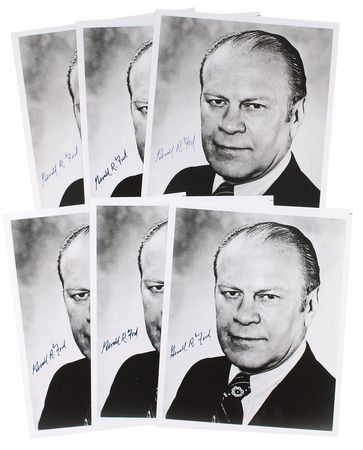 Lot #107 Gerald Ford Signed Photograph - Image 1