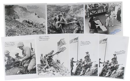 Lot #428 Iwo Jima: Charles W. Lindberg Signed Photograph - Image 2
