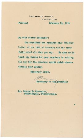 Lot #81 Woodrow Wilson Typed Letter Signed - Image 3