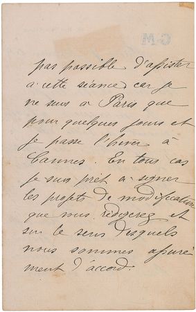 Lot #654 Guy de Maupassant Handwritten Letter Signed - Image 2
