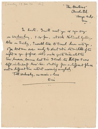Lot #657 George Orwell: ?Eric? becomes ?Orwell??a rare late-1932 letter - Image 1