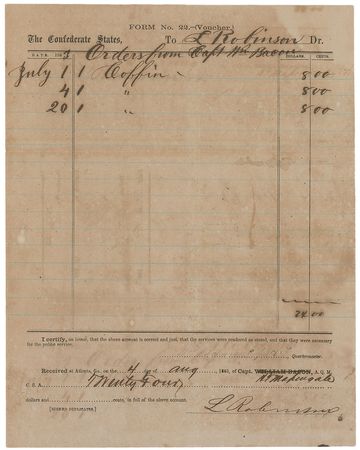 Lot #368 Confederate Document - Image 1