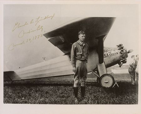 Lot #459 Charles Lindbergh Signed Photograph - Image 2