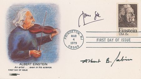 Lot #346 Jonas Salk and Albert Sabin First Day Cover - Image 1