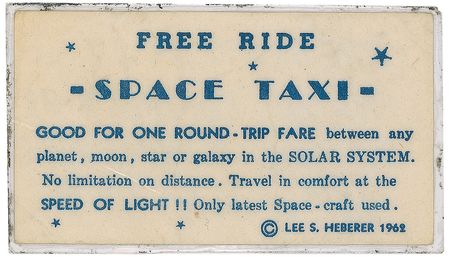 Lot #5044 Guenter Wendt’s Space Taxi Card Presented by Armstrong at Apollo 11 Launch  - Image 1