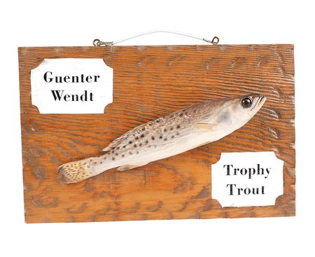 Lot #5046 Guenter Wendt’s Trout Plaque Presented by Collins at Apollo 11 Launch - Image 1