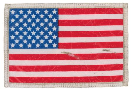Lot #5079 Al Worden?s Apollo 15 Flown Flag Patch - Image 1