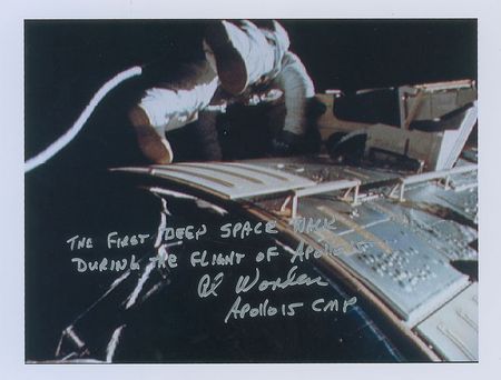 Lot #5079 Al Worden?s Apollo 15 Flown Flag Patch - Image 2