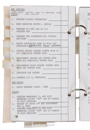 Lot #5016 Gene Cernan?s Gemini 9A Flown EVA Checklist - Image 5