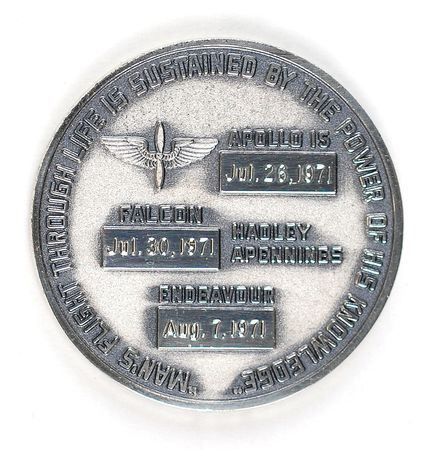 Lot #5083 Al Worden?s Apollo 15 Robbins Medal - Image 2