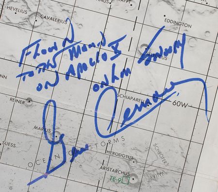 Lot #5042 Gene Cernan’s Apollo 10 Flown Map - Image 2