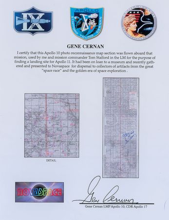 Lot #5042 Gene Cernan’s Apollo 10 Flown Map - Image 3